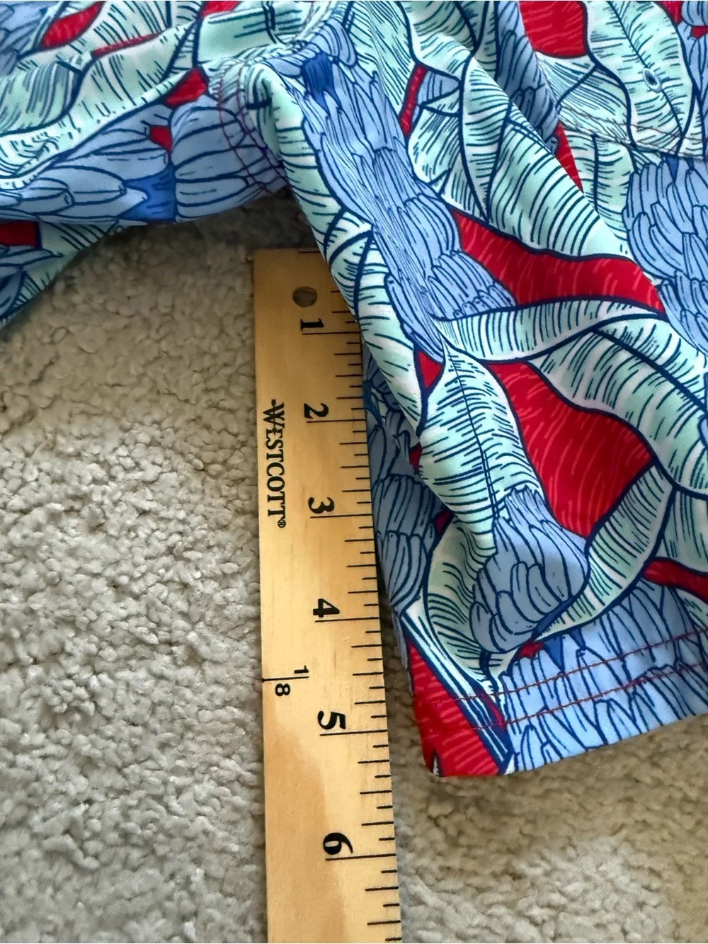 Vineyard Vines Blue & Red Tropical Swim Shorts